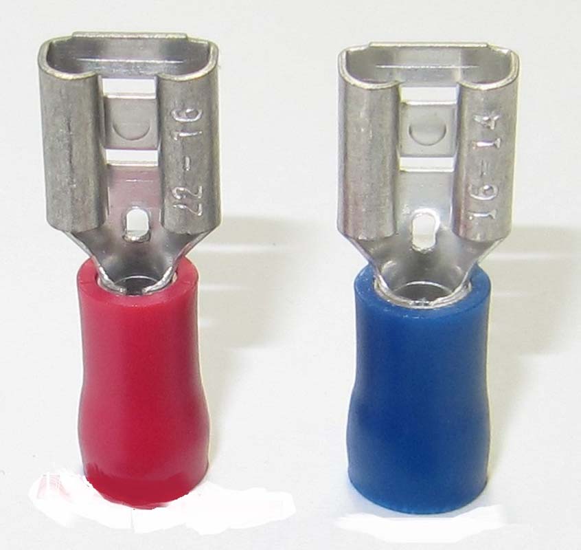 Kabelschoen connector vrouw half geisoleerd inw. 6,3