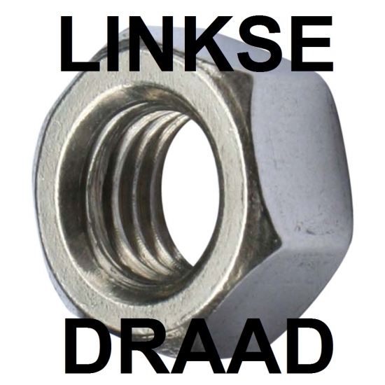 Zeskantmoer LINKSE DRAAD