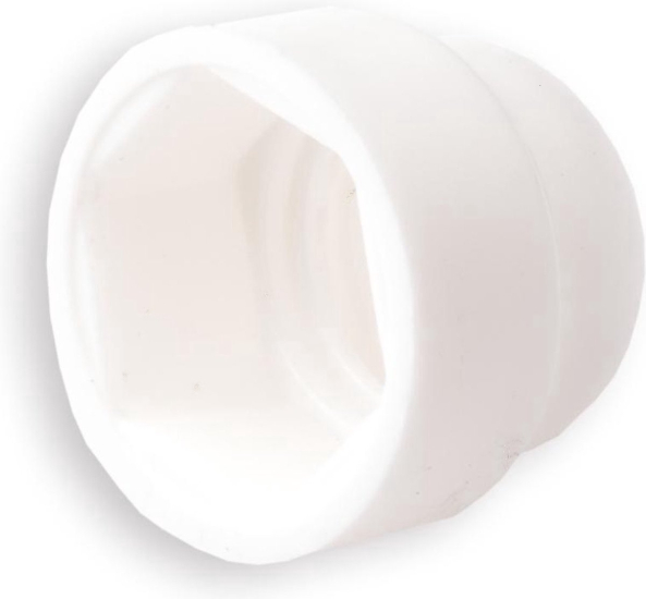 Afdekkap voor zeskantbout of moer, LDPE Wit