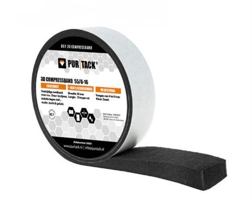 10x15mm - 10mtr, Zwart